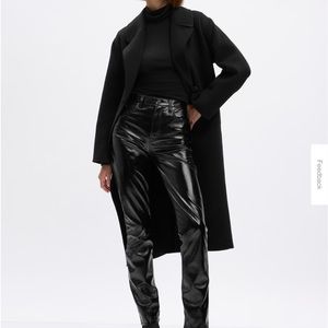 High Rise Vegan Patent Leather Vintage Slim Pants